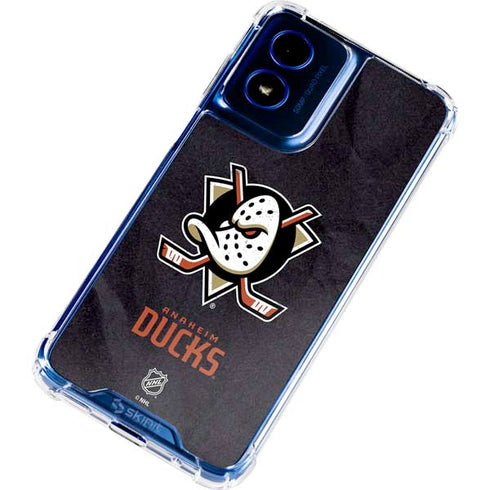 NHL Anaheim Ducks Distressed Moto G 5G (2024) Clear Case