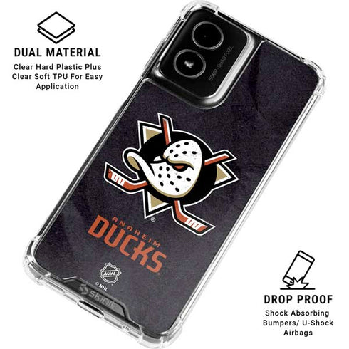 NHL Anaheim Ducks Distressed Moto G Power 5G (2024) Clear Case