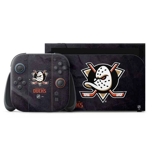 NHL Anaheim Ducks Distressed Nintendo Switch 2 (2025) with Joy-Con Skin