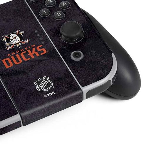 NHL Anaheim Ducks Distressed Nintendo Switch OLED (2021) Skin