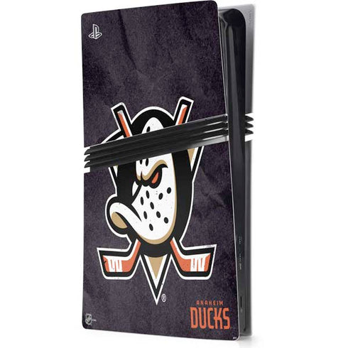 NHL Anaheim Ducks Distressed PS5 Pro Console Skin