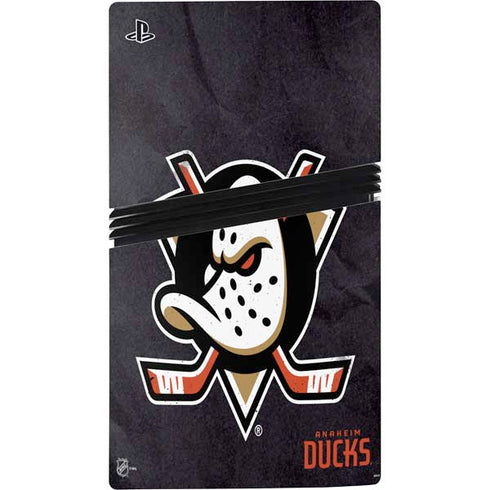 NHL Anaheim Ducks Distressed PS5 Pro Disk Console Skin