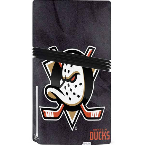 NHL Anaheim Ducks Distressed PS5 Pro Disk Console Skin