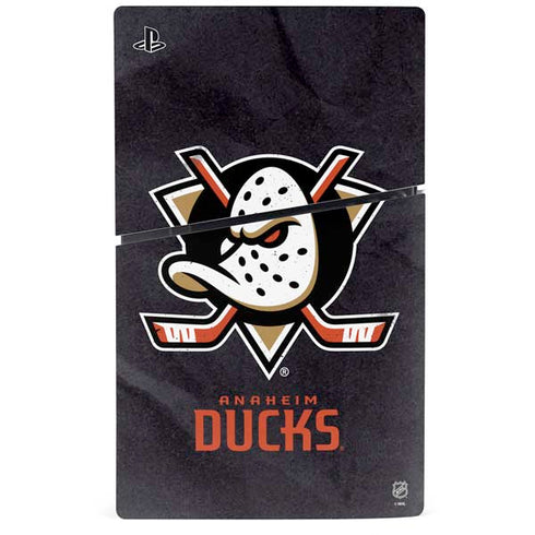 NHL Anaheim Ducks Distressed PS5 Slim Digital Edition Console Skin