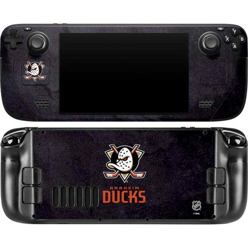 NHL Anaheim Ducks Distressed Steam Deck Handheld Gaming Computer OLED Skin