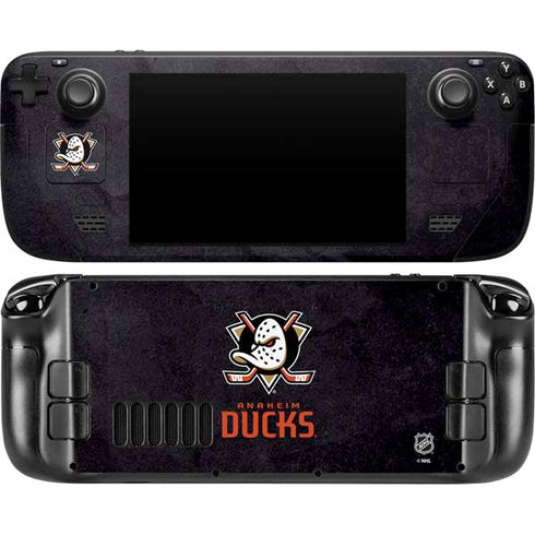NHL Anaheim Ducks Distressed Steam Deck Handheld Gaming Computer Skin