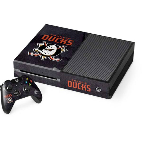 NHL Anaheim Ducks Distressed Xbox One Console and Controller Bundle Skin