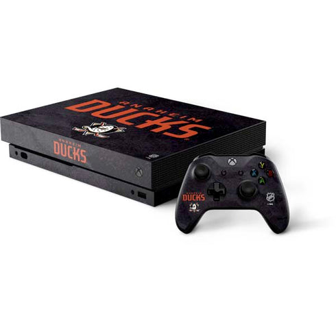 NHL Anaheim Ducks Distressed Xbox One X Bundle Skin