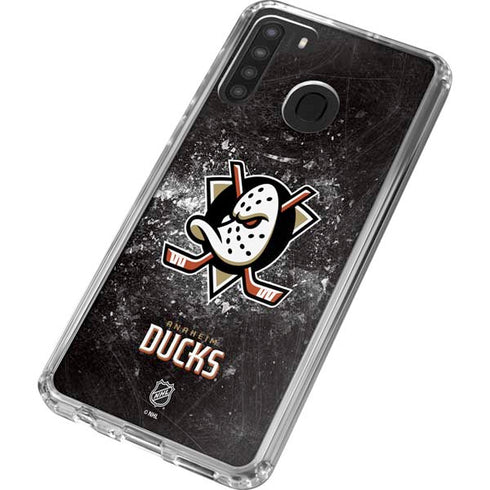 NHL Anaheim Ducks Iced Galaxy A21 Clear Case
