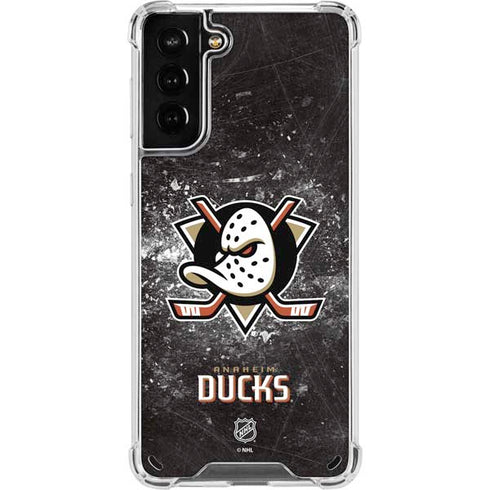 NHL Anaheim Ducks Iced Galaxy S21 Plus 5G Clear Case
