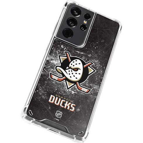 NHL Anaheim Ducks Iced Galaxy S21 Ultra 5G Clear Case