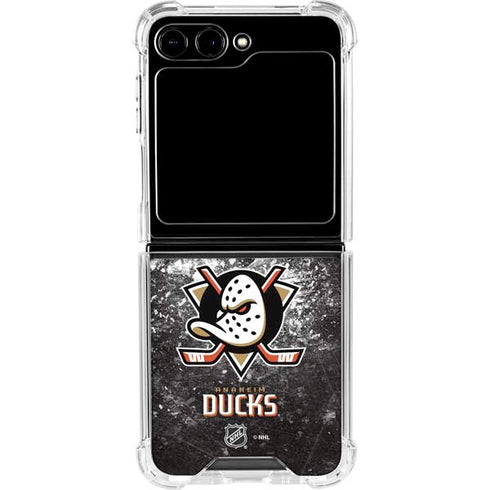 NHL Anaheim Ducks Iced Galaxy Z Flip5 5G Clear Case