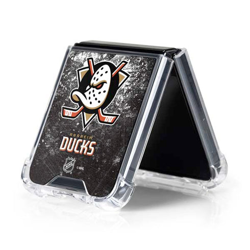 NHL Anaheim Ducks Iced Galaxy Z Flip5 5G Clear Case