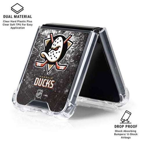 NHL Anaheim Ducks Iced Galaxy Z Flip6 Clear Case