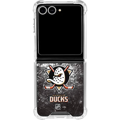 NHL Anaheim Ducks Iced Galaxy Z Flip7 Clear Case