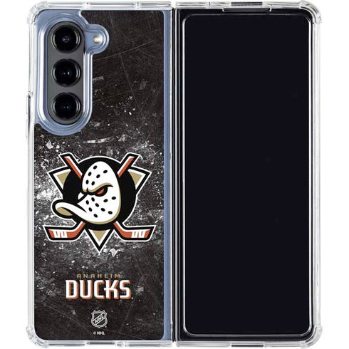 NHL Anaheim Ducks Iced Galaxy Z Fold5 5G Clear Case