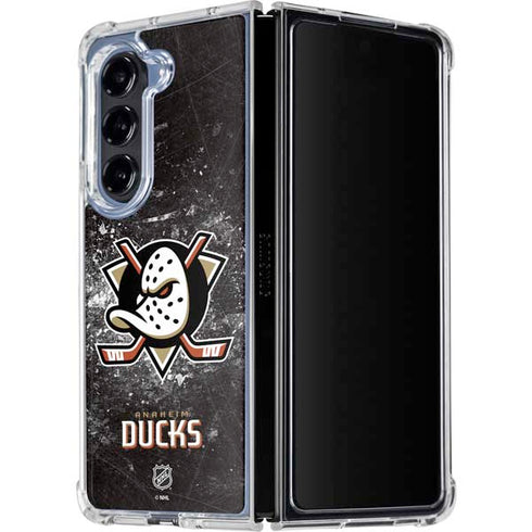 NHL Anaheim Ducks Iced Galaxy Z Fold5 5G Clear Case