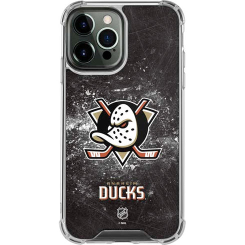 NHL Anaheim Ducks Iced iPhone 13 Pro Max Clear Case