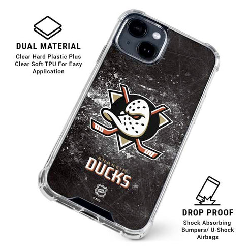 NHL Anaheim Ducks Iced iPhone 15 Plus Clear Case