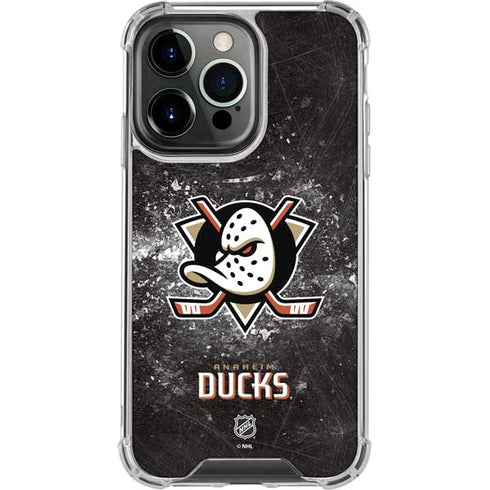 NHL Anaheim Ducks Iced iPhone 15 Pro Max Clear Case