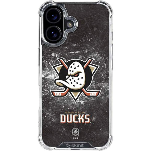 NHL Anaheim Ducks Iced iPhone 16 Plus Clear Case
