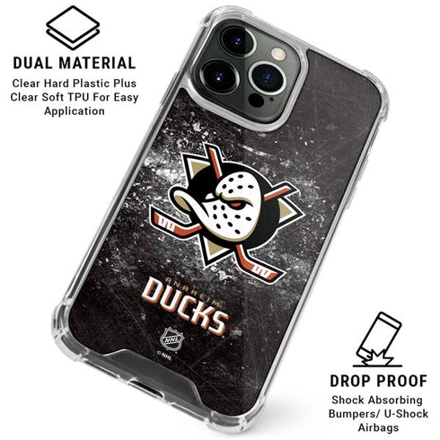 NHL Anaheim Ducks Iced iPhone 16 Pro Max Clear Case