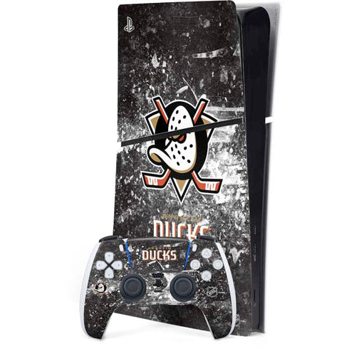 NHL Anaheim Ducks Iced PS5 Slim Digital Edition Bundle Skin