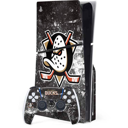 NHL Anaheim Ducks Iced PS5 Slim Disk Bundle Skin