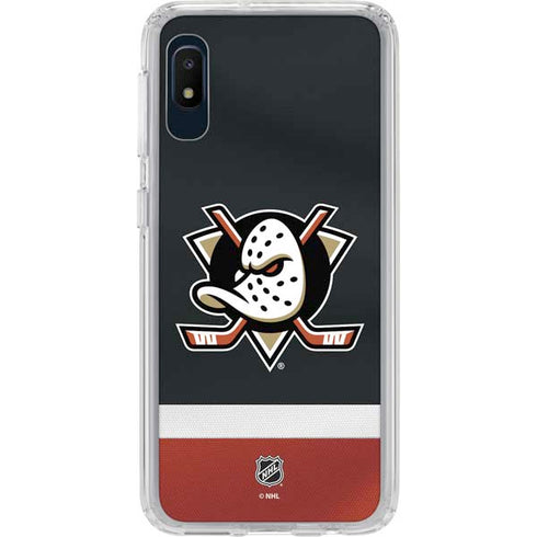 NHL Anaheim Ducks Jersey Galaxy A10e Clear Case