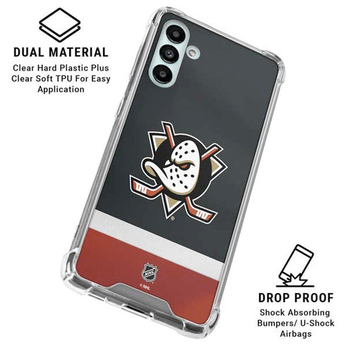 NHL Anaheim Ducks Jersey Galaxy A13 5G Clear Case