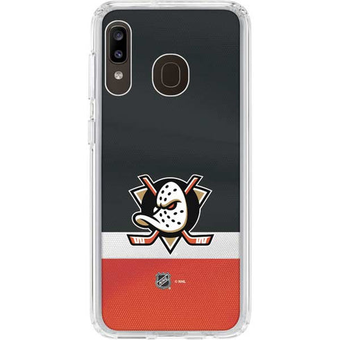NHL Anaheim Ducks Jersey Galaxy A20 Clear Case