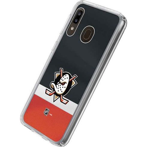 NHL Anaheim Ducks Jersey Galaxy A20 Clear Case