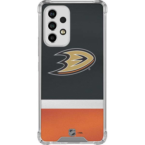 NHL Anaheim Ducks Jersey Galaxy A53 5G Clear Case