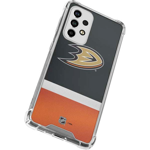 NHL Anaheim Ducks Jersey Galaxy A53 5G Clear Case