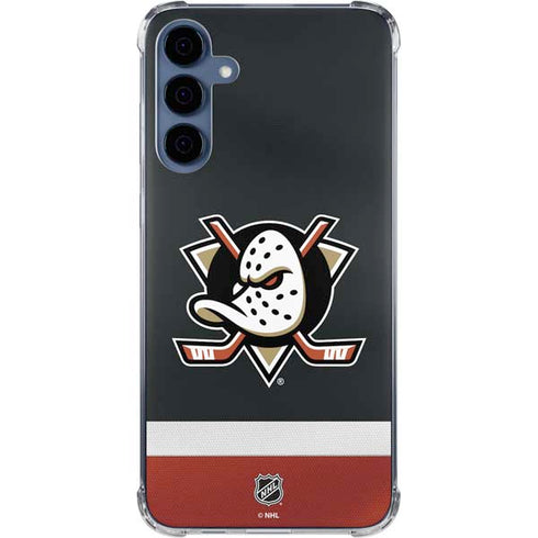 NHL Anaheim Ducks Jersey Galaxy A55 5G Clear Case