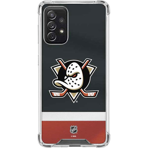 NHL Anaheim Ducks Jersey Galaxy A72 5G Clear Case