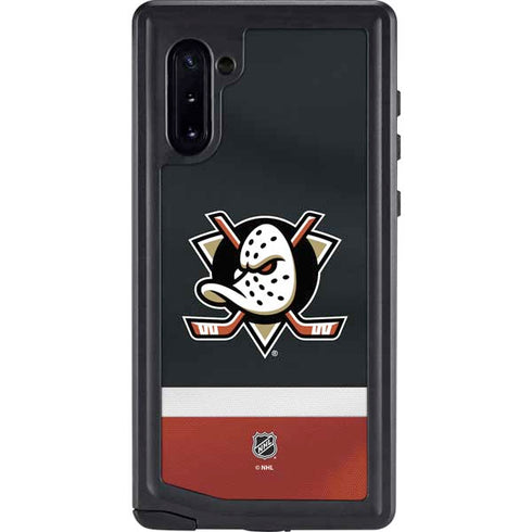 NHL Anaheim Ducks Jersey Galaxy Note 10 Waterproof Case
