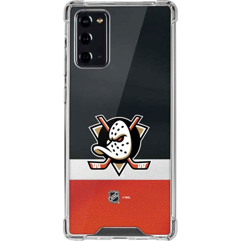NHL Anaheim Ducks Jersey Galaxy Note20 5G Clear Case