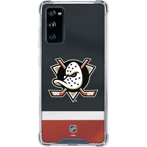 NHL Anaheim Ducks Jersey Galaxy S20 FE Clear Case