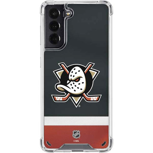 NHL Anaheim Ducks Jersey Galaxy S21 5G Clear Case