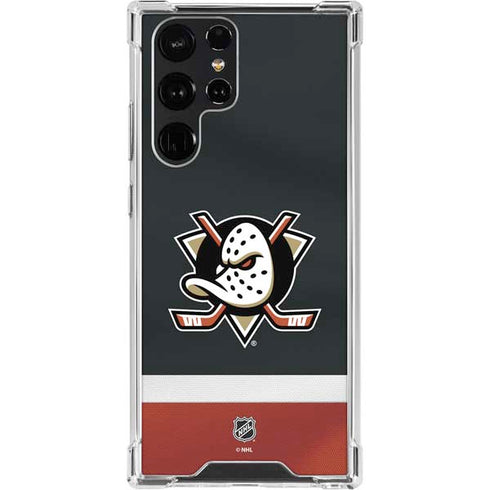NHL Anaheim Ducks Jersey Galaxy S22 Ultra Clear Case