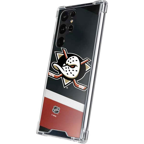 NHL Anaheim Ducks Jersey Galaxy S22 Ultra Clear Case