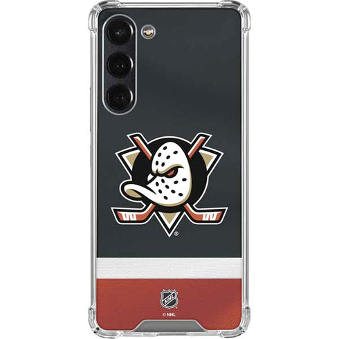 NHL Anaheim Ducks Jersey Galaxy S23 Plus Clear Case