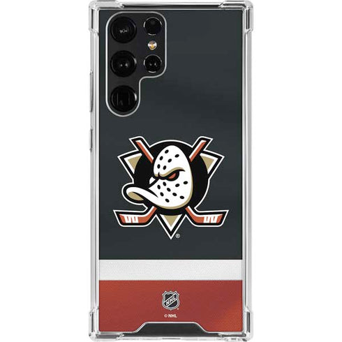 NHL Anaheim Ducks Jersey Galaxy S23 Ultra Clear Case
