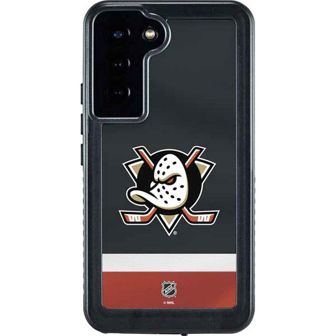 NHL Anaheim Ducks Jersey Galaxy S24 Plus Waterproof Case