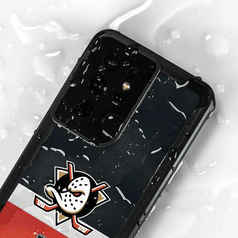 NHL Anaheim Ducks Jersey Galaxy S24 Ultra Waterproof Case
