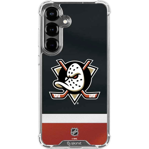 NHL Anaheim Ducks Jersey Galaxy S26 Plus Clear Case
