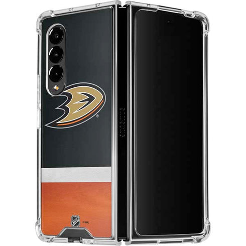 NHL Anaheim Ducks Jersey Galaxy Z Fold4 5G Clear Case