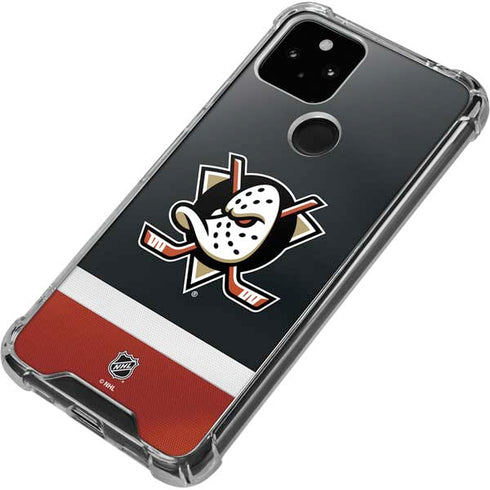 NHL Anaheim Ducks Jersey Google Pixel 5a 5G Clear Case