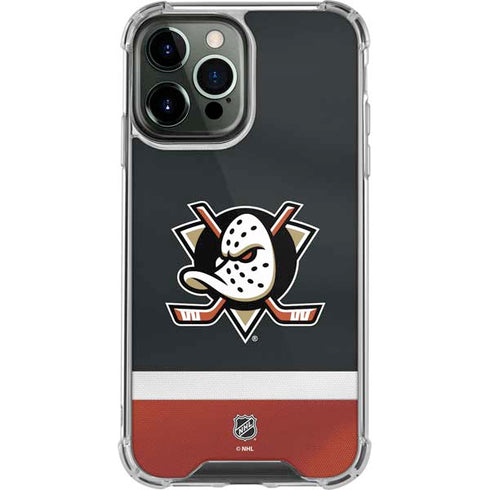 NHL Anaheim Ducks Jersey iPhone 14 Pro Max Clear Case